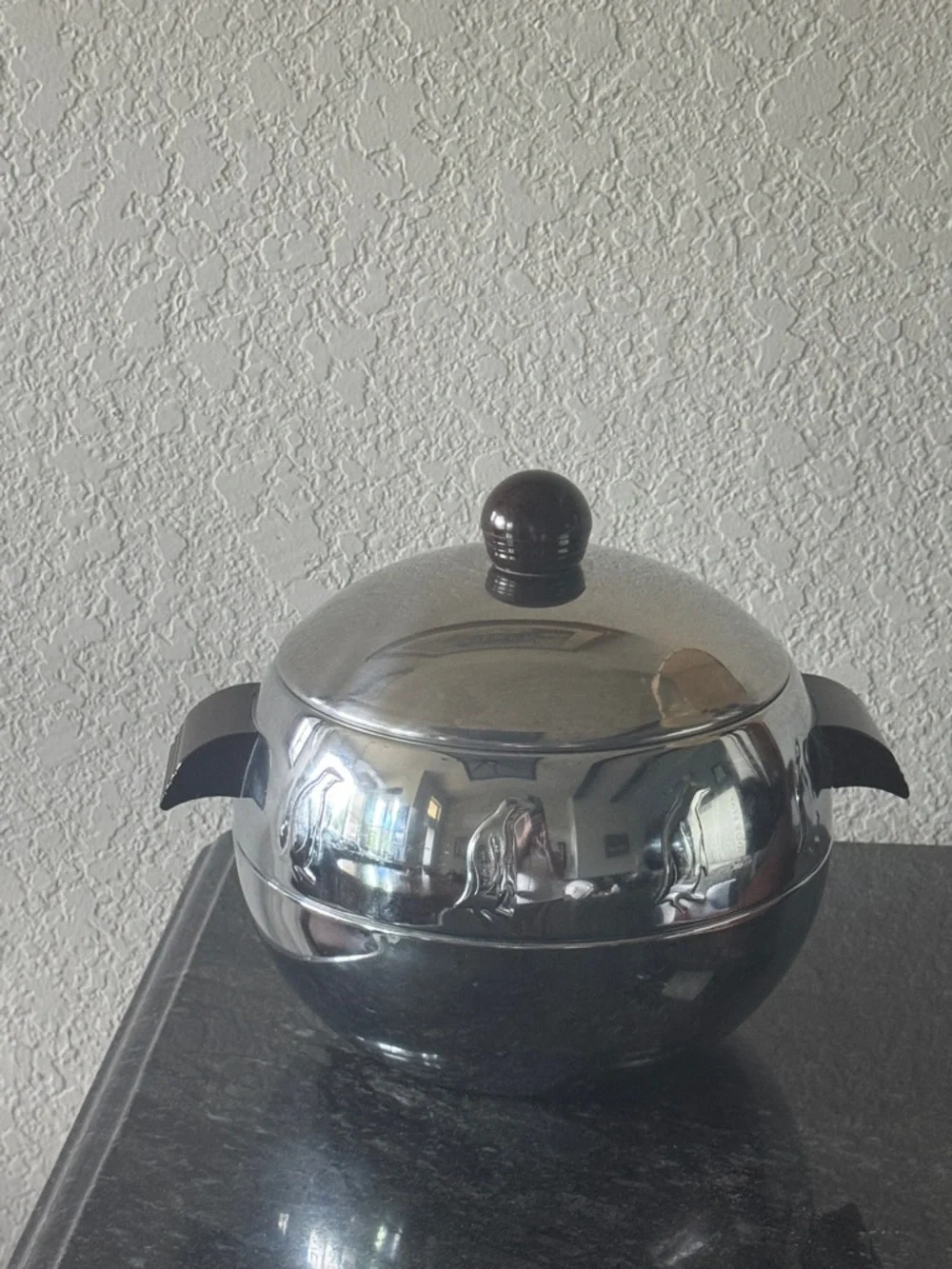 1940s West Bend Penguin Ice Bucket Hot Cold Server Complete Tongs Mid Century Ba